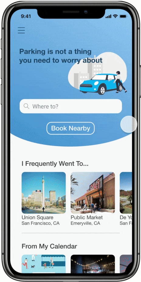 Prototype demonstrating parking search and booking