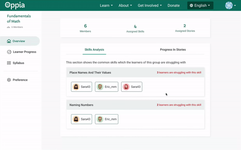 Interactive prototype demonstrating sidebar and content-tab navigation